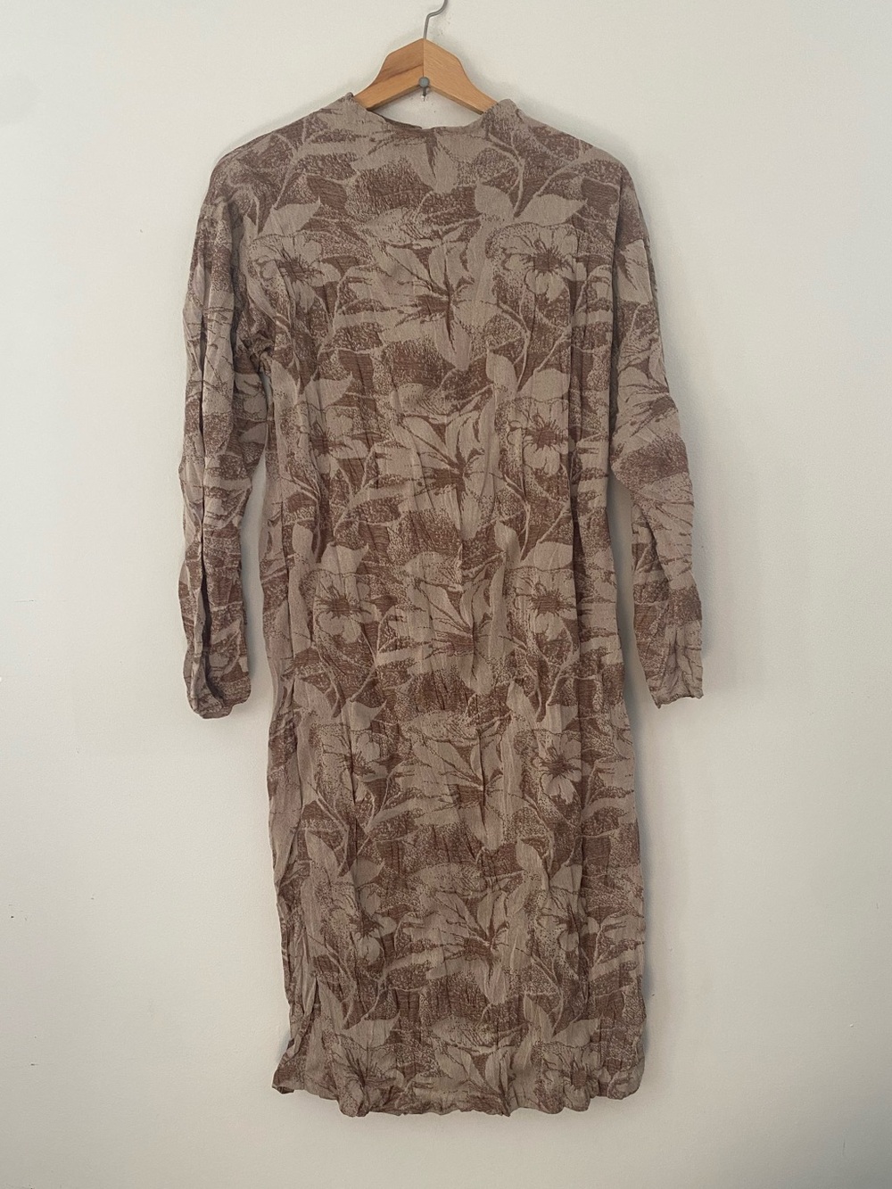 Beautiful Neutral Maxi-Crinkle Dress